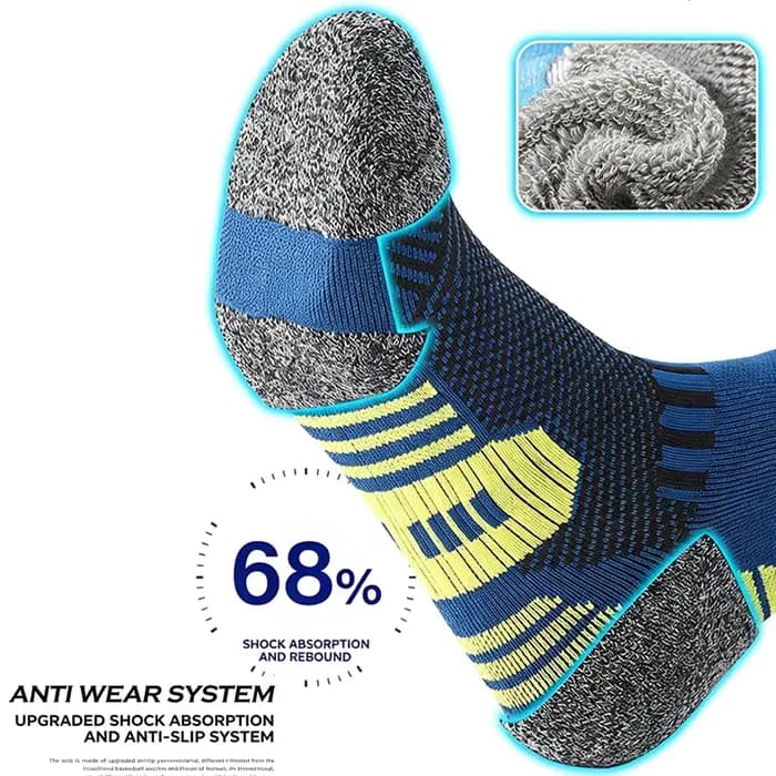 2 paires de chaussettes de sport de compression pour hommes