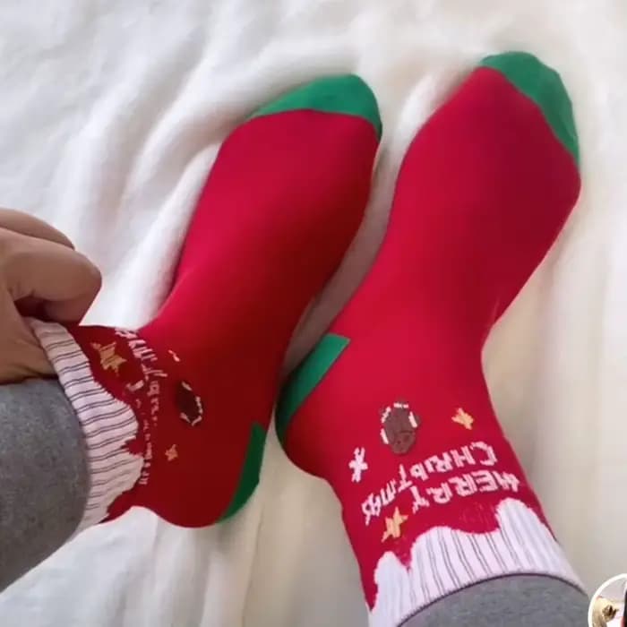 5 paires d'ornements de chaussettes de noël animés