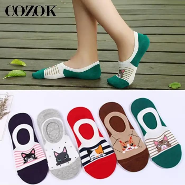 Chaussettes en coton pour femmes, 3 paires, tendance, courtes, chaton, art coloré, décontractées, mignonnes, dessin animé chat, cadeau pour filles