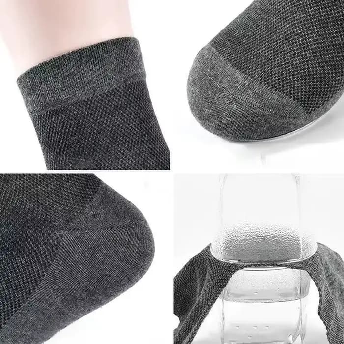 5 paires/lot hommes été maille fine respirant chaussettes Tube moyen grande taille EU38-47 travail affaires décontracté noir blanc chaussette courte