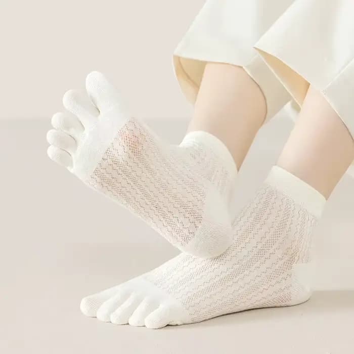 Chaussettes Bateau à 5 Doigts en Coton Ultra-Mince pour Femme et Fille