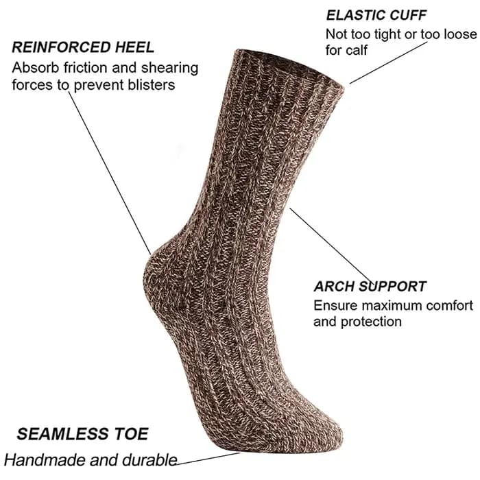 Chaussettes en laine mérinos de haute qualité pour hommes