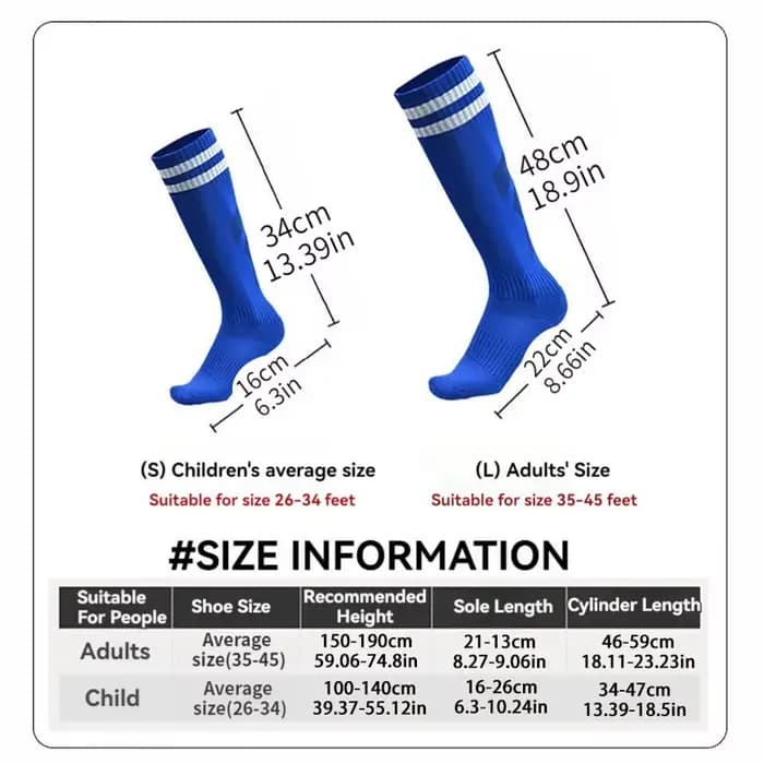 Loogdeel chaussettes de Football antidérapantes résistantes à l'usure chaussettes de sport professionnelles enfant adulte athlètes sur le genou chaussettes de Football à Tube haut