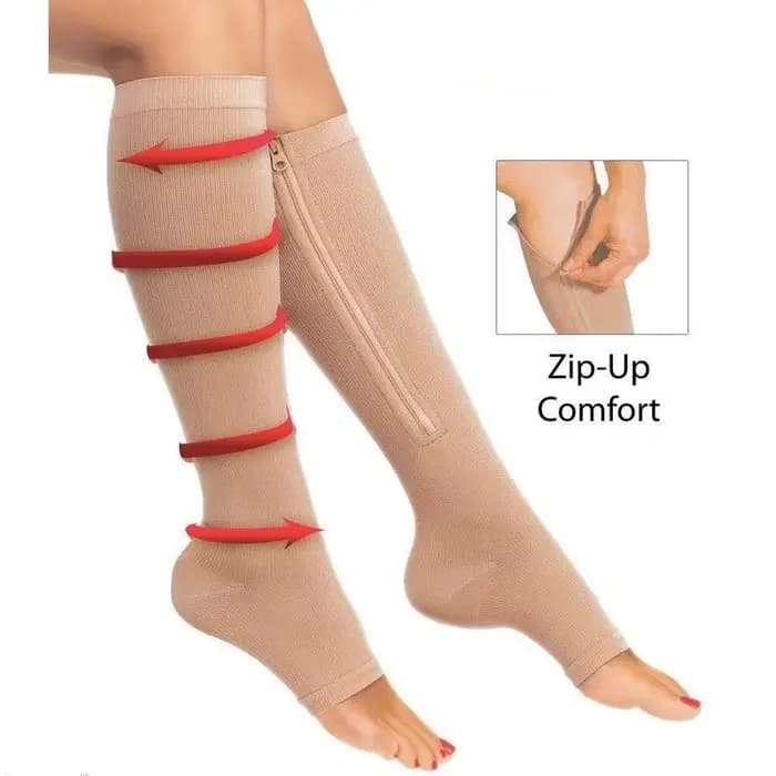 Chaussettes de Compression à fermeture éclair pour femmes