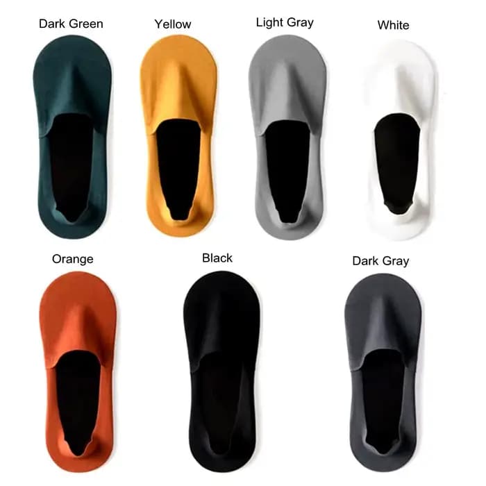 4 paires de chaussettes invisibles en soie glacée pour hommes