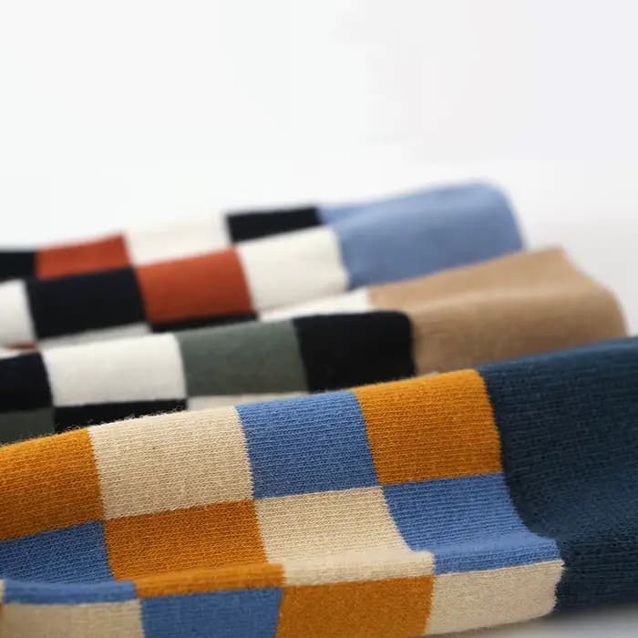 Lot de 5 paires de chaussettes pour hommes en coton peigné