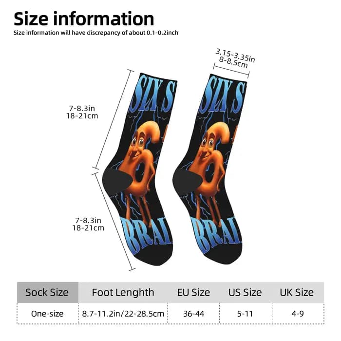 Chaussettes amusantes 67 Meme Italian Brainrot Tung Tung Sahur Six Seven, chaussettes d'automne modernes, chaudes et douces, imprimées, pour le cyclisme, anti-dérapantes