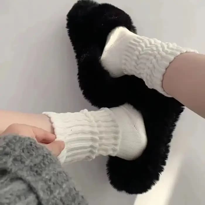 Chaussettes longues tricotées Y2k pour femmes et filles