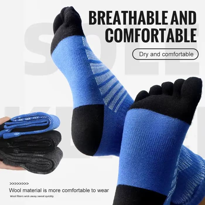 WRELS chaussettes thermiques en laine mérinos pour hommes évacuant l'humidité épaissir chaud Ski randonnée amorti