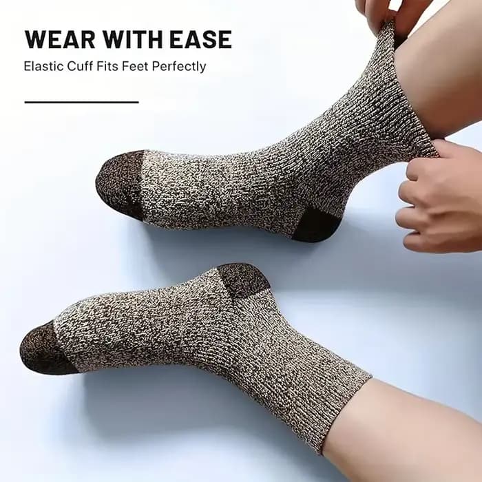 5 paires de chaussettes en laine mérinos pour hommes