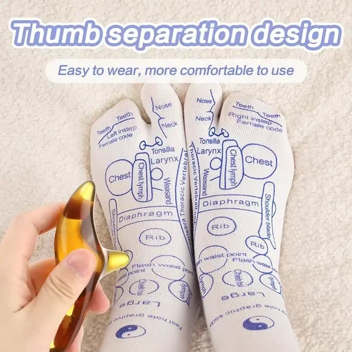 Massage des pieds chaussettes d'acupression soulager les pieds fatigués chaussettes Acupoint masseur de pieds chaussettes de réflexologie physiothérapie outil de soin des pieds