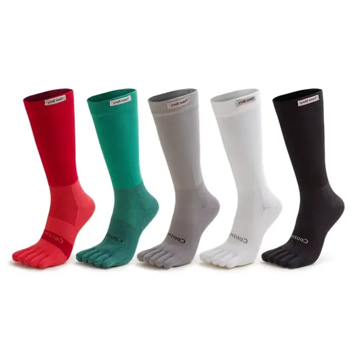 Chaussettes de sport longues à cinq doigts pour hommes
