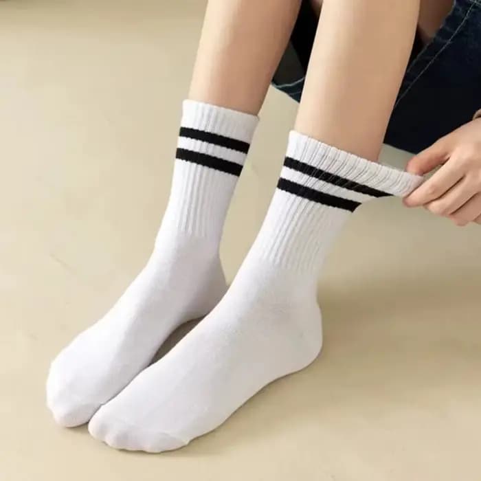 5/6/10 paires de chaussettes mi-hautes pour femmes