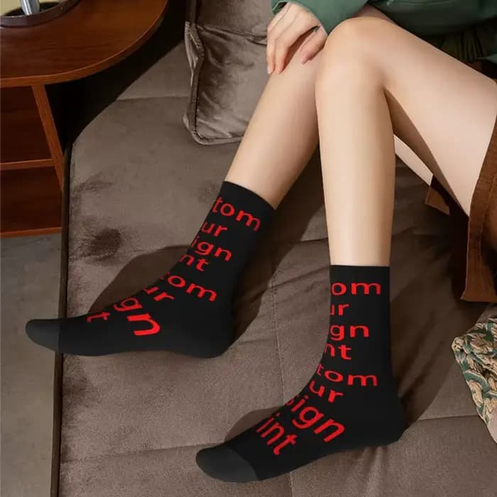 Personnalisez votre conception chaussettes femmes hommes chaud impression 3D Logo personnalisé imprimé