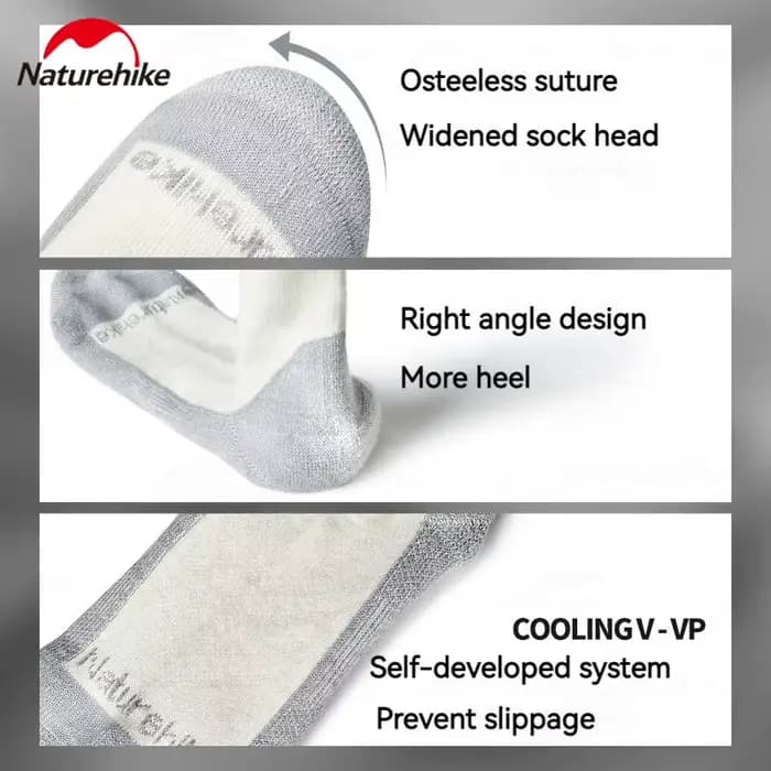 Natureifa-Chaussettes de randonnée en plein air à séchage rapide pour hommes et femmes