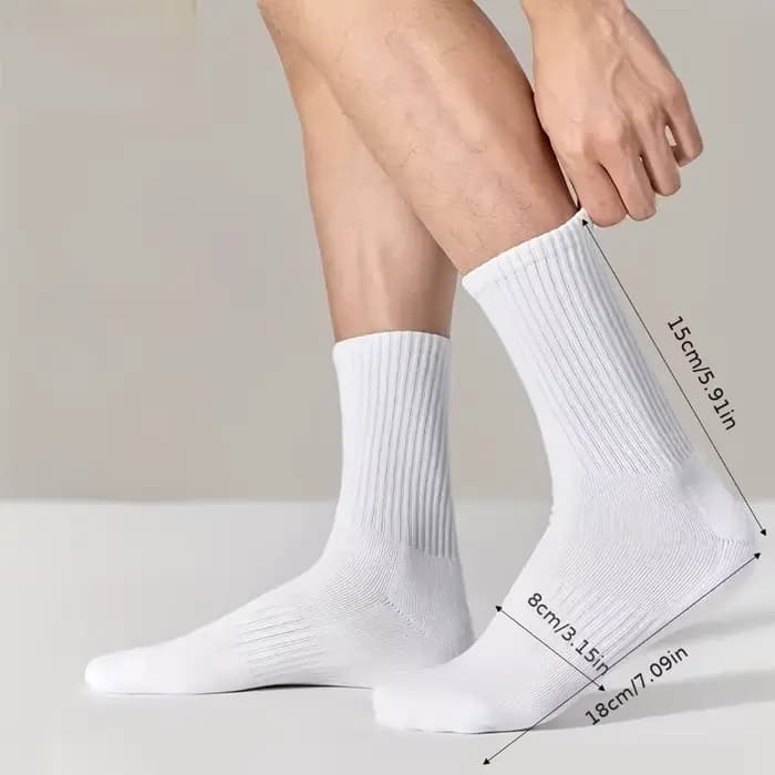 5/10 paires de chaussettes blanches de sport et de loisirs, absorbant la sueur et respirantes, adaptées aux hommes et aux femmes, chaussettes décontractées toutes saisons