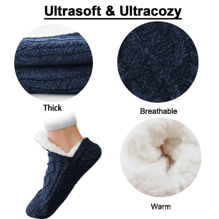 Chaussettes de sol chaudes et antidérapantes pour hommes