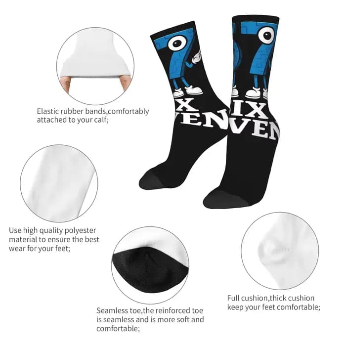 67 Six Seven 6-7 chaussettes habillées imprimées cerveau italien drôles Merch pour un usage quotidien