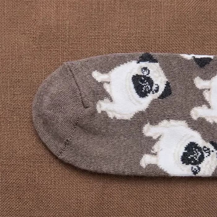 1 paire de chaussettes unisexes avec base brun grisâtre
