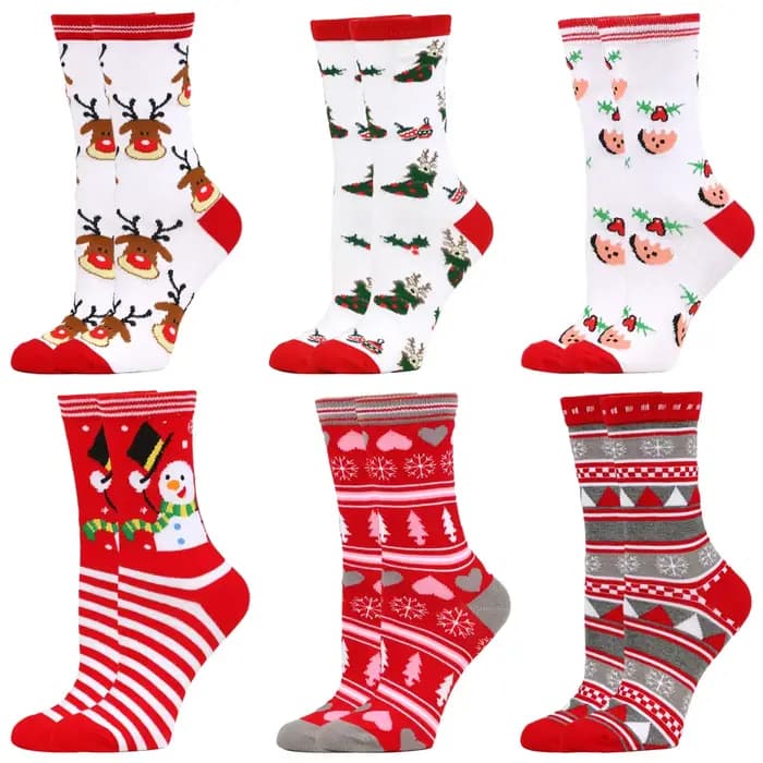 Chaussettes de noël mi-mollet pour hommes et femmes