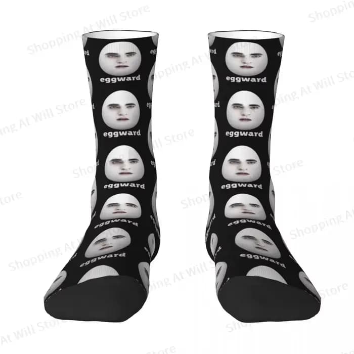 Edward Cullen Eggward hommes femmes chaussettes heureuses cyclisme nouveauté printemps été automne hiver bas cadeau