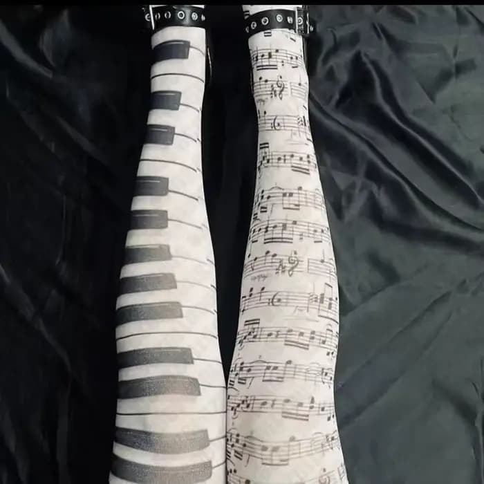 Y2k blanc Sexy sous-culture Graffiti Punk imprimé chaussettes longues Haraiuku sur le genou cuisse haute bas Y2K Cosplay