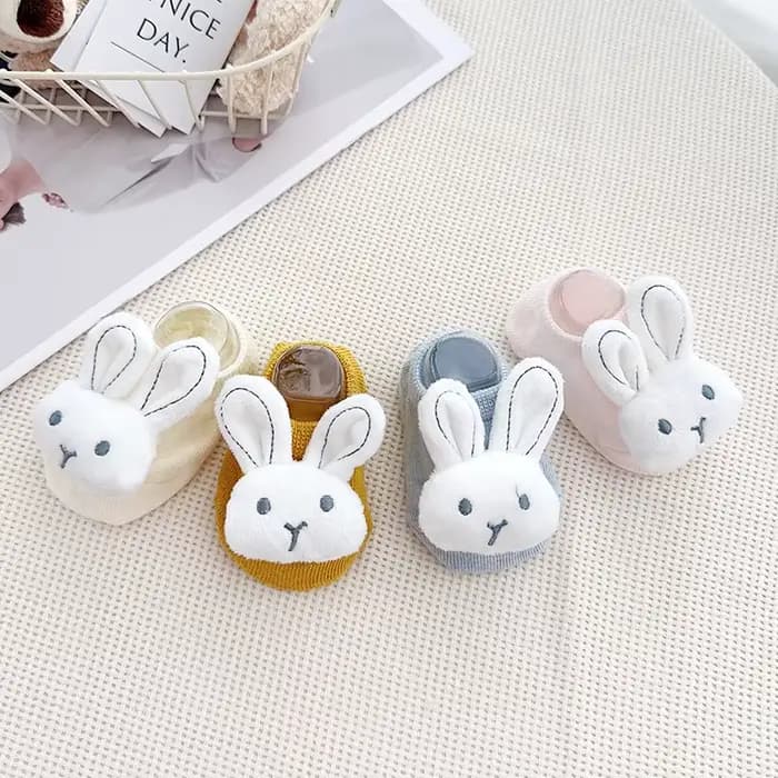 0-2 ans bébé chaussettes printemps été lapin doux mignon fleur nouveau-né bébés rose chaussette tout-petits coton rose chaussettes de sol pour les enfants