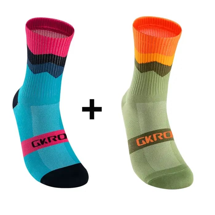 2 paires de chaussettes de cyclisme professionnelles