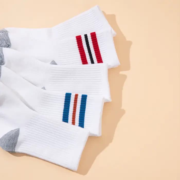10 paires de chaussettes de sport mi-mollet pour enfants