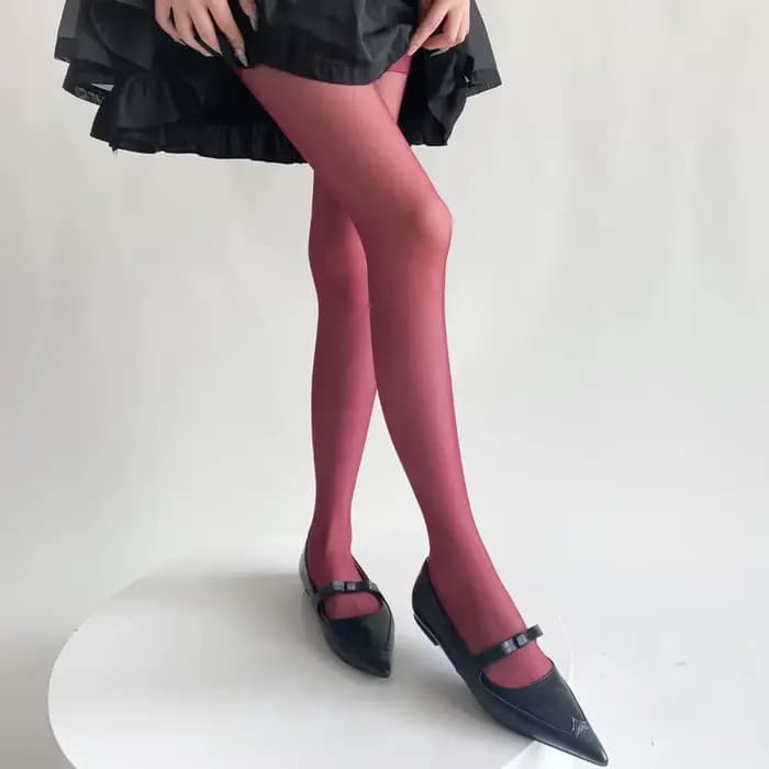 Collants colorés en velours pour femmes, Ultra-fins, peau de Nylon, cuisses hautes, Lingerie pour femmes, bonneterie, bas de corps