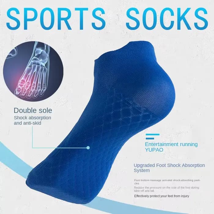 Chaussettes de sport pour hommes, chaussettes de course, semelle massante, chaussettes fines toutes saisons, respirantes, séchage rapide, chaussettes de marathon à la cheville