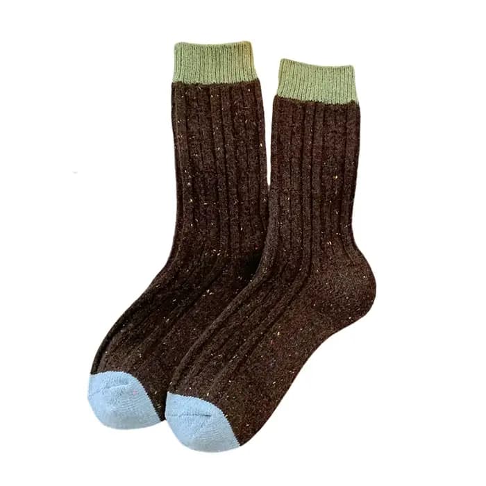 Nouvelles femmes chaussettes de haute qualité automne hiver couleur mixte équipage