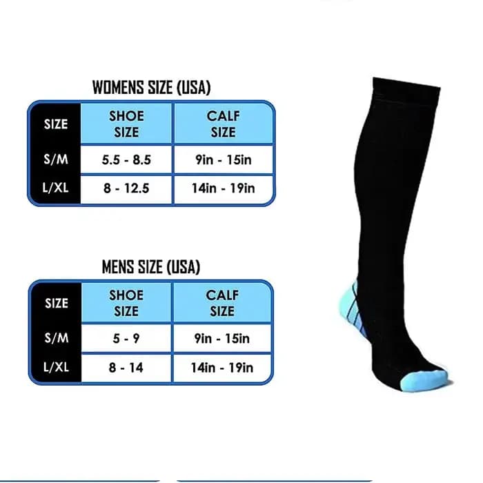 Chaussettes de compression pour la circulation