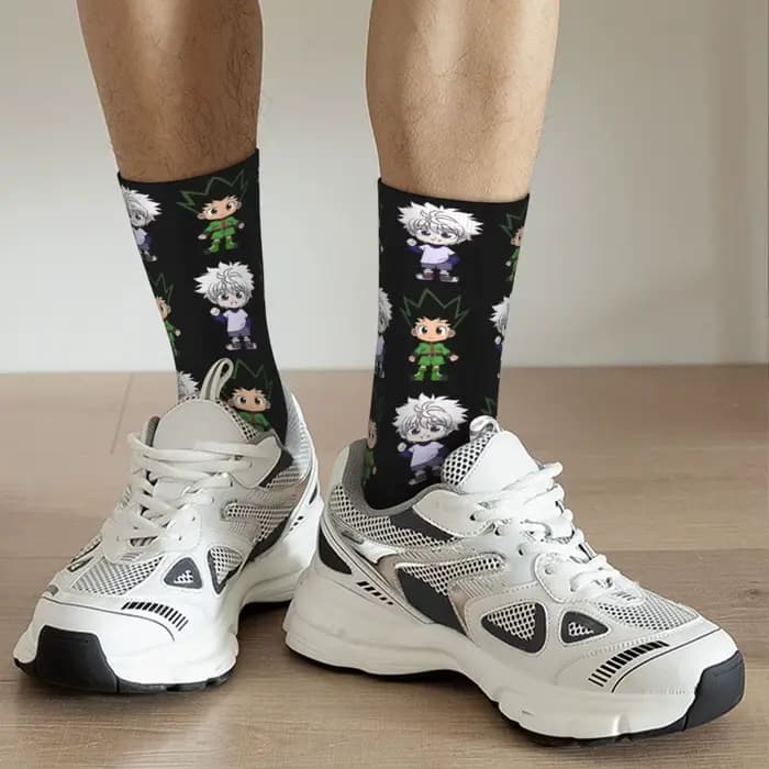 Chaussettes à tube moyen Hunter X Hunter pour hommes et femmes