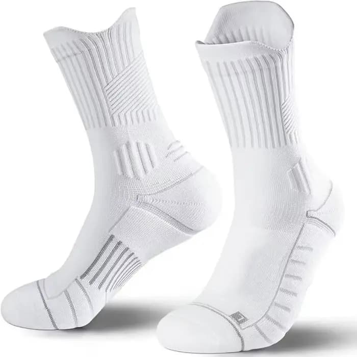 5 paires de chaussettes de sport professionnelles à haute élasticité et fond de serviette rembourré