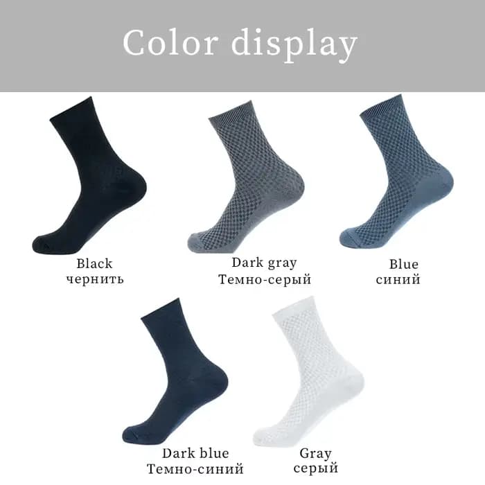 Chaussettes longues en Fiber de bambou pour hommes, 5 paires/lot, Harajuku, pour affaires, couleur unie, coton, haute qualité, noires