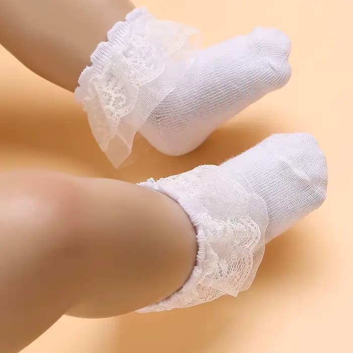 4 paires de chaussettes blanches en coton polyvalentes et adorables pour nouveau-nés garçons et filles de 0 à 1 an