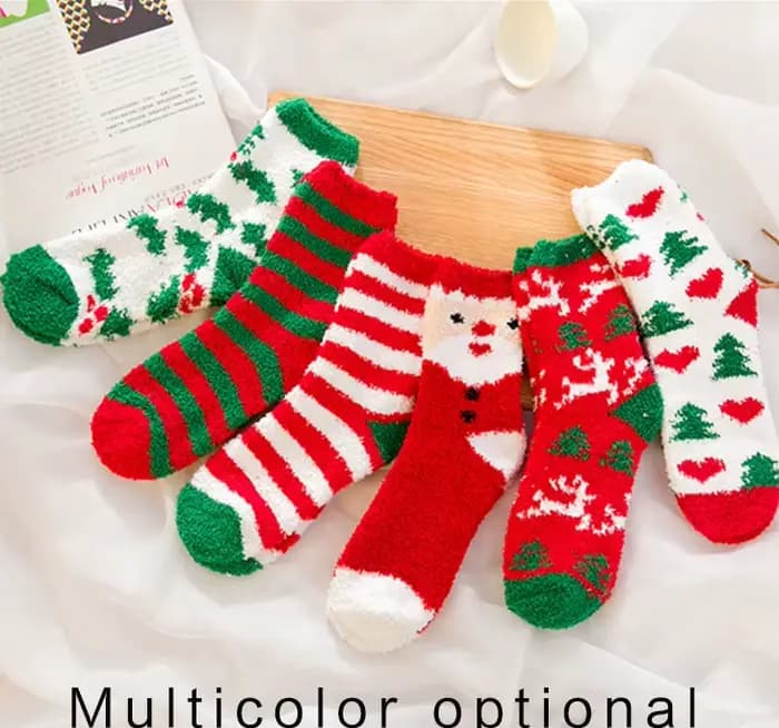 Chaussettes thermiques en velours de corail pour femme