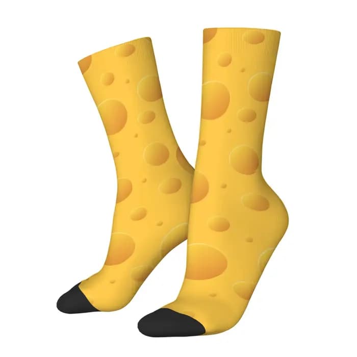 Chaussettes mi-mollet pour hommes à imprimé dessin animé mignon et amusant