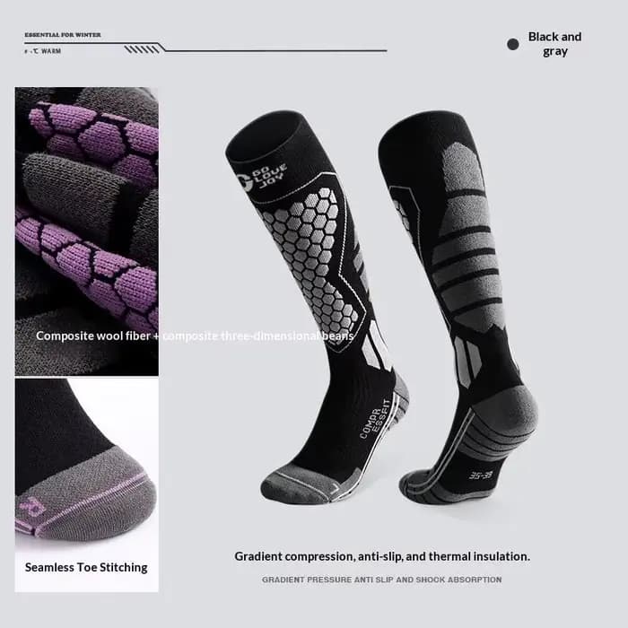 NOUVEAUTÉ! Chaussettes de ski thermiques en coton pour hommes et femmes