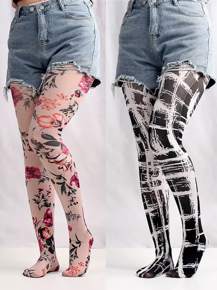 CamSolomon-Collants College graffiti pour femmes, bas sans couture, bas longs commandés, bas féminins sexy, nouveau