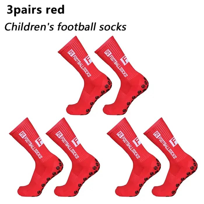 3 paires de chaussettes de football respirantes pour enfants et jeunes