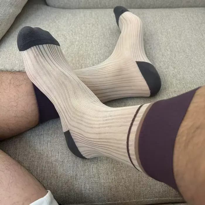 Chaussettes tendance pour hommes 2026 – Rayures lignées style américain