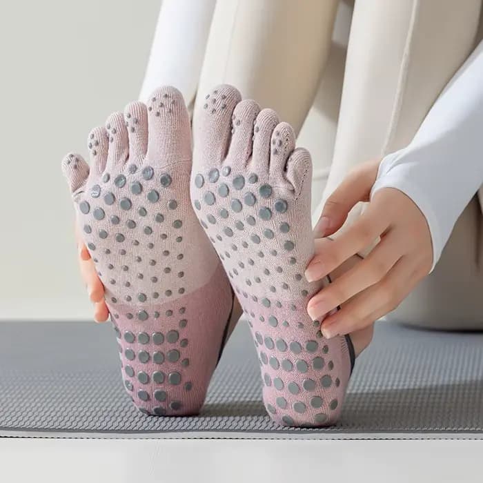 Chaussettes de yoga professionnelles en coton pour femmes