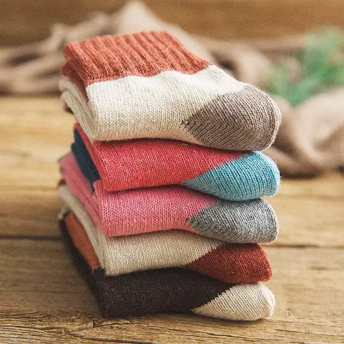 Chaussettes en coton thermique pour femme