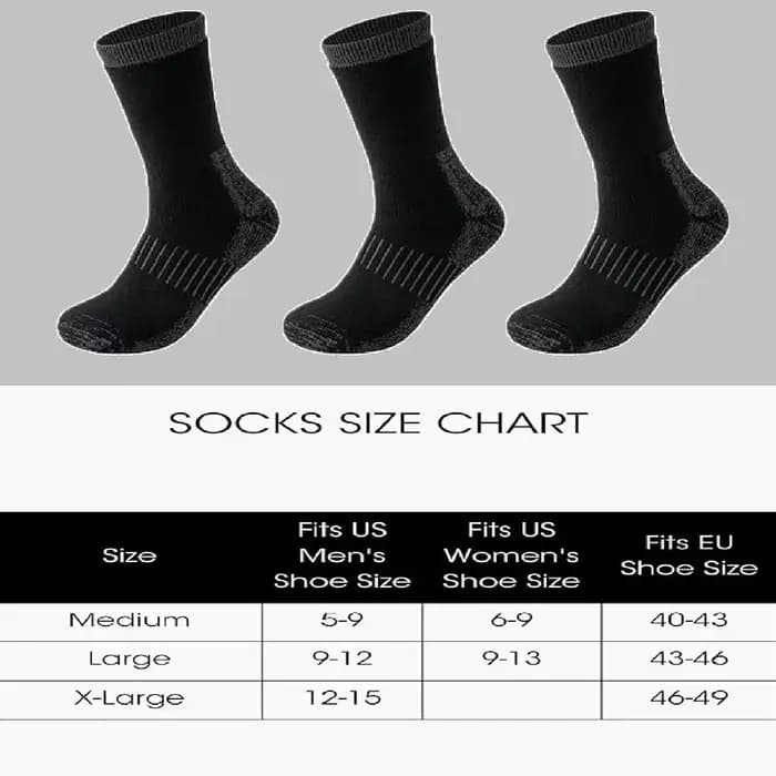 Chaussettes thermiques en laine mérinos