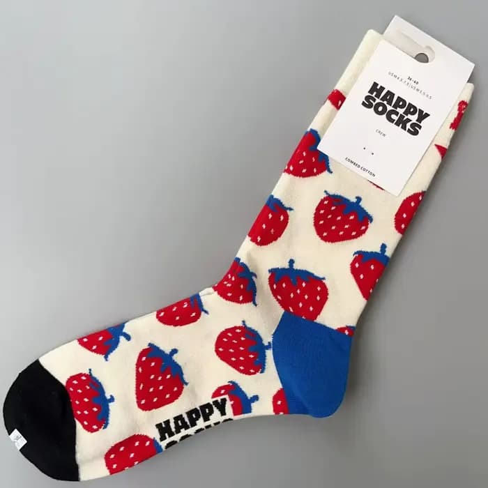 Happy chaussettes femmes hommes classique équipage chaussette coton amusant nouveauté