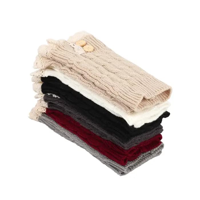 Jambières pour femmes cheville hiver chaud Stretch tricoté Slouch thermique dames épais laine poignets bottes chaussettes femme guêtre Lolita Y2k