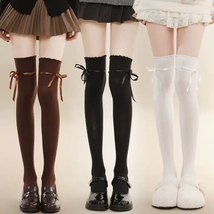 Chaussettes hautes à lacets pour femmes