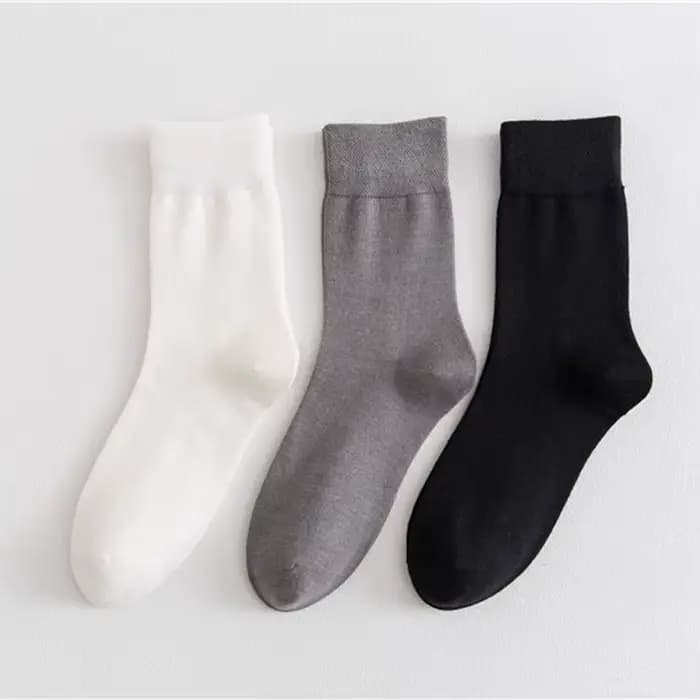 Chaussettes pour hommes en coton blanc noir gris